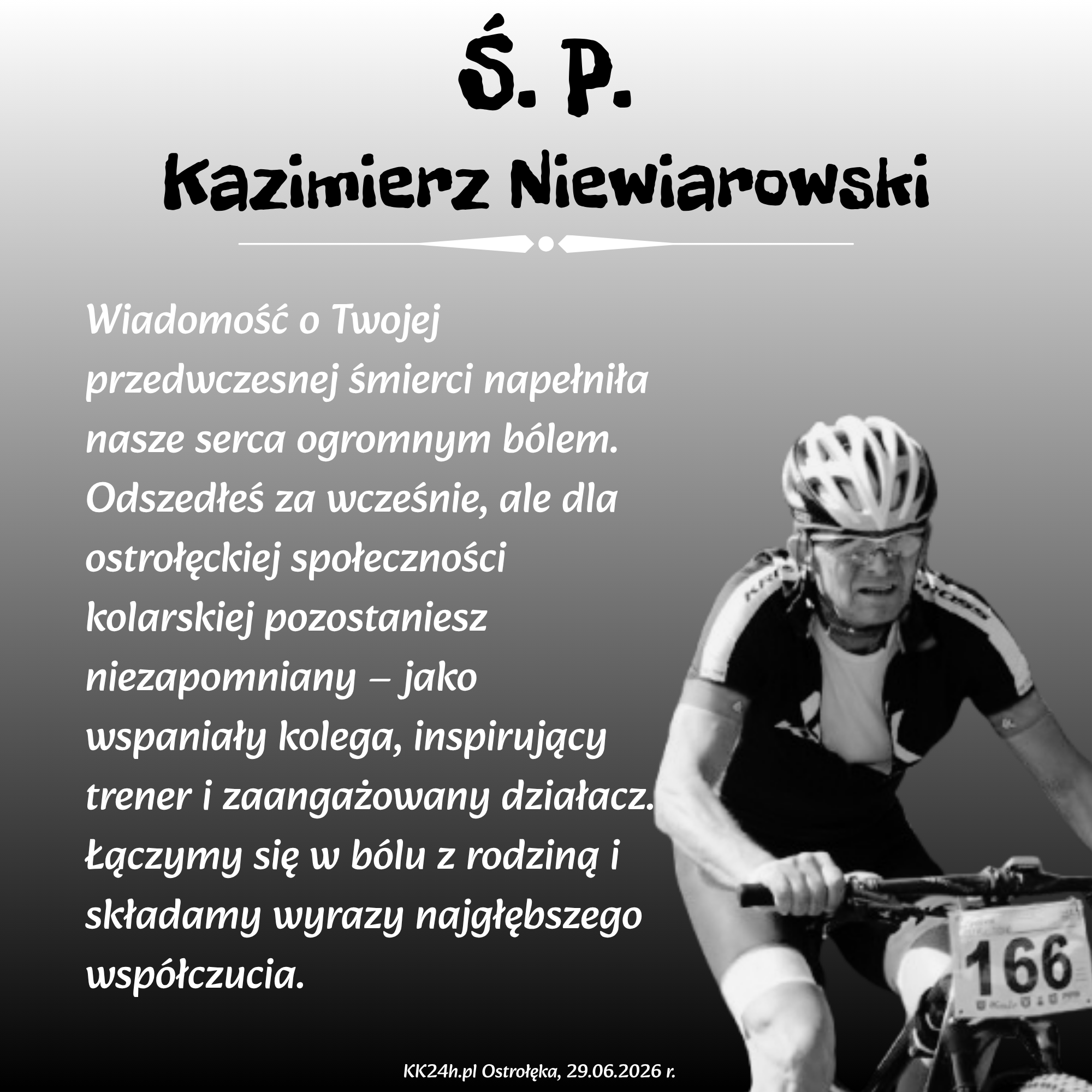 Kazimierz Niewiarowski (1955-2026)