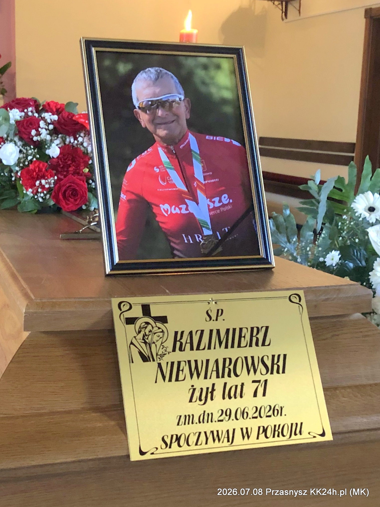 Kolarze pożegnali Kazimierza Niewiarowskiego z Przasnysza